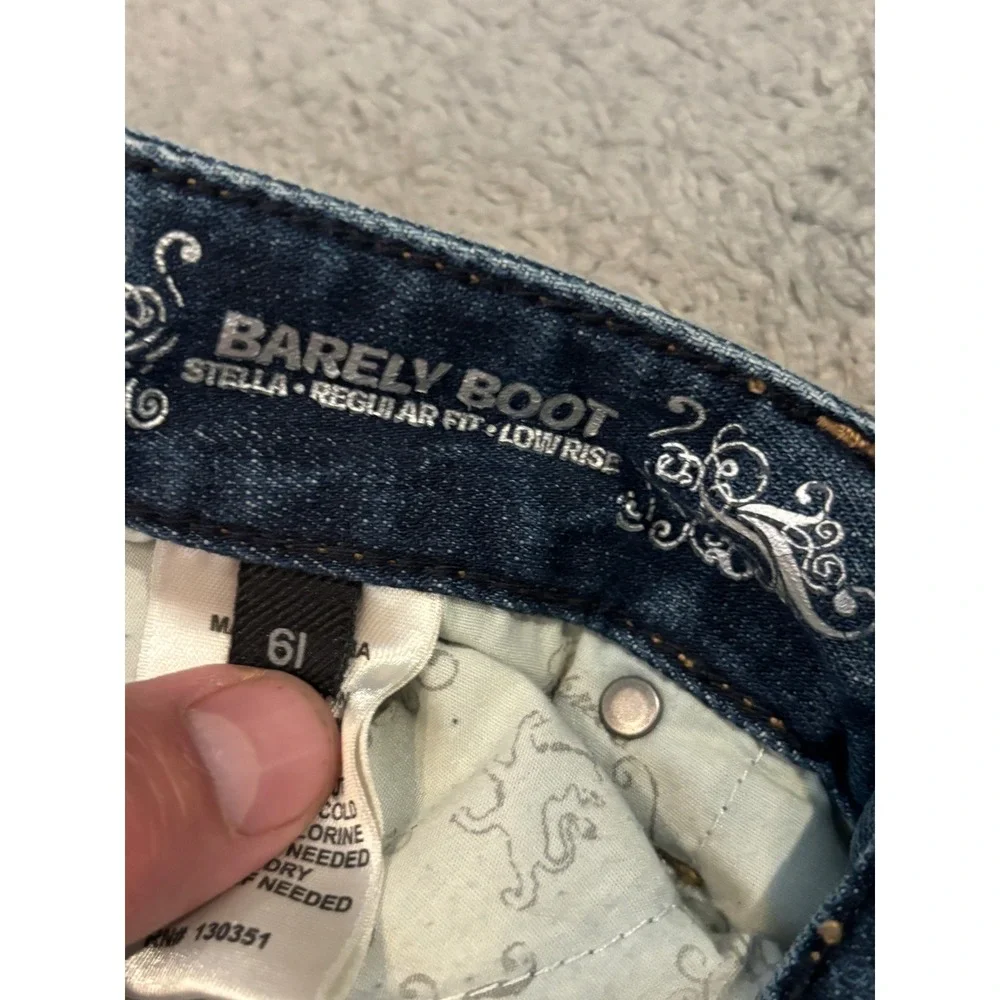 Express Barely Boot Stella Jeans Womens 6L Blue Medium Wash Low Rise Bootcut